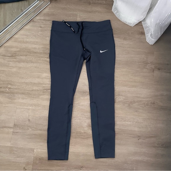 Nike Epic Run Tight Fit Blue Leggings - Picture 1 of 10